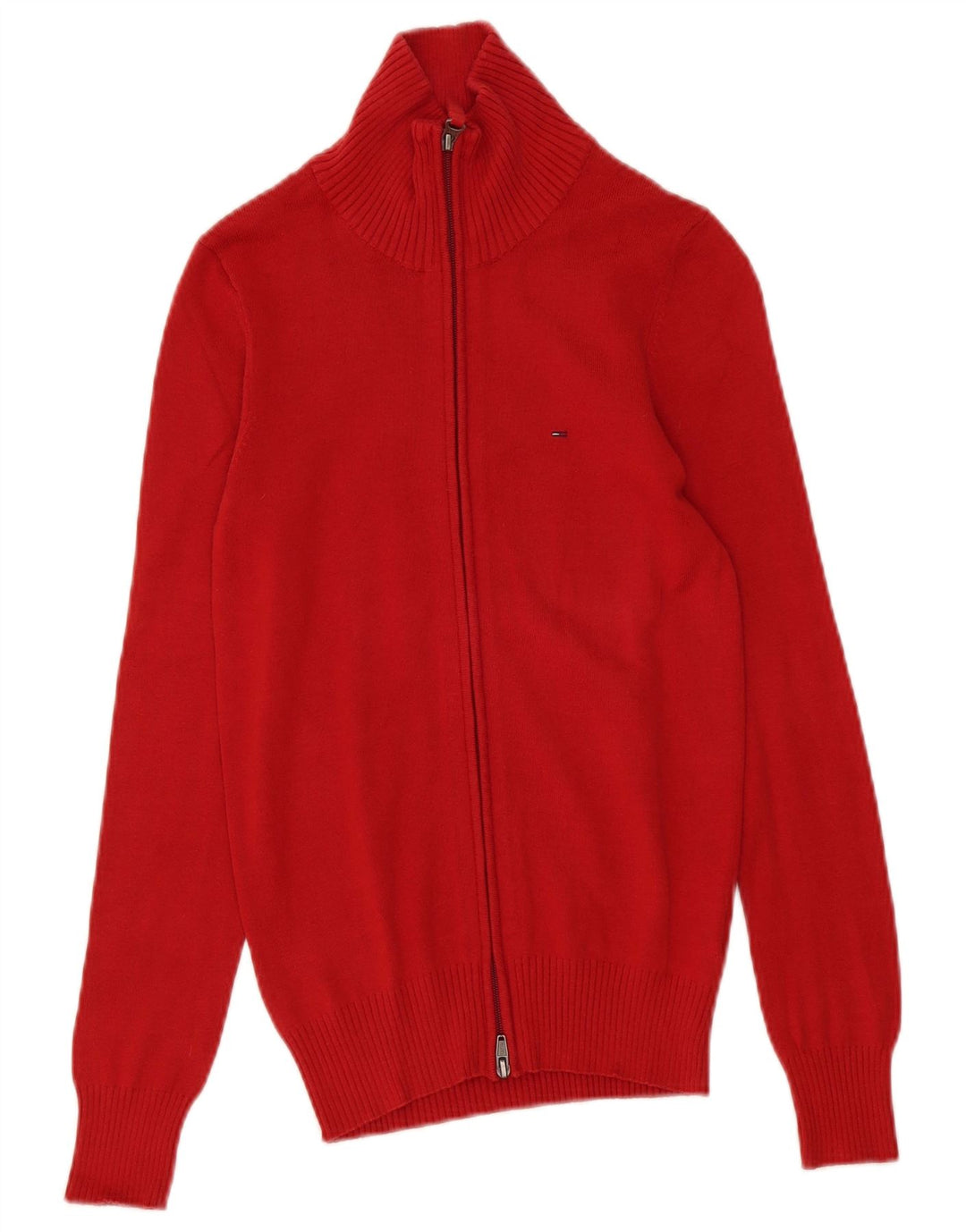 Pulover cardigan Tommy Hilfiger pentru bărbați, bumbac roșu mic