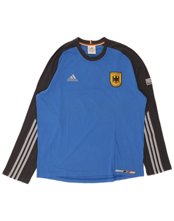 Adidas pentru bărbați Deutshland Graphic Top cu mânecă lungă UK 44/46 Large Blue