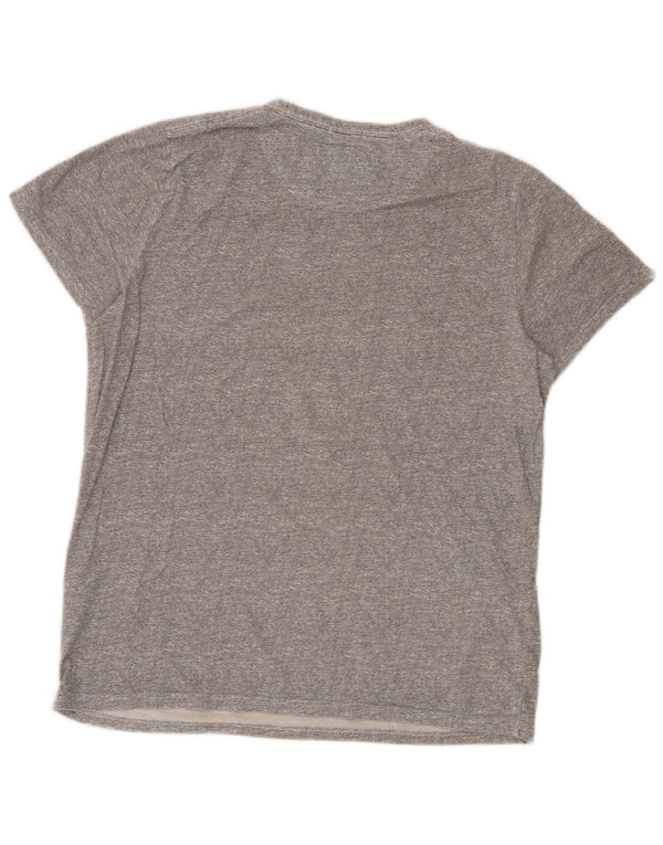 Tricou grafic Hollister pentru bărbați Top din bumbac gri mediu