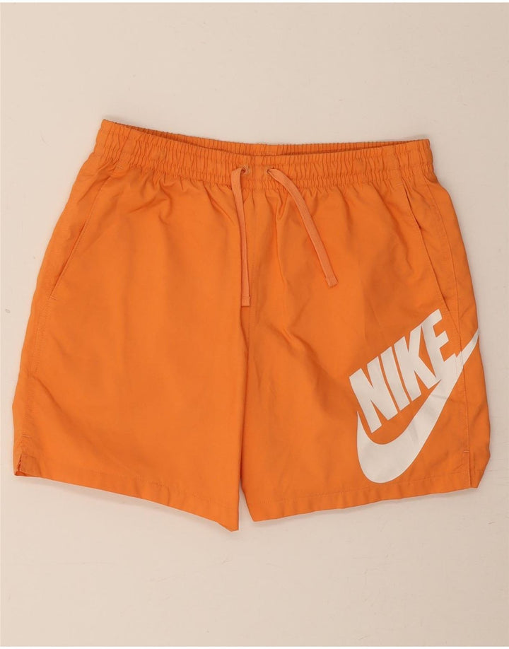 NIKE Mens Graphic Sport Shorts Medium  Orange Polyester Vintage Nike and Second-Hand Nike from Messina Hembry 
