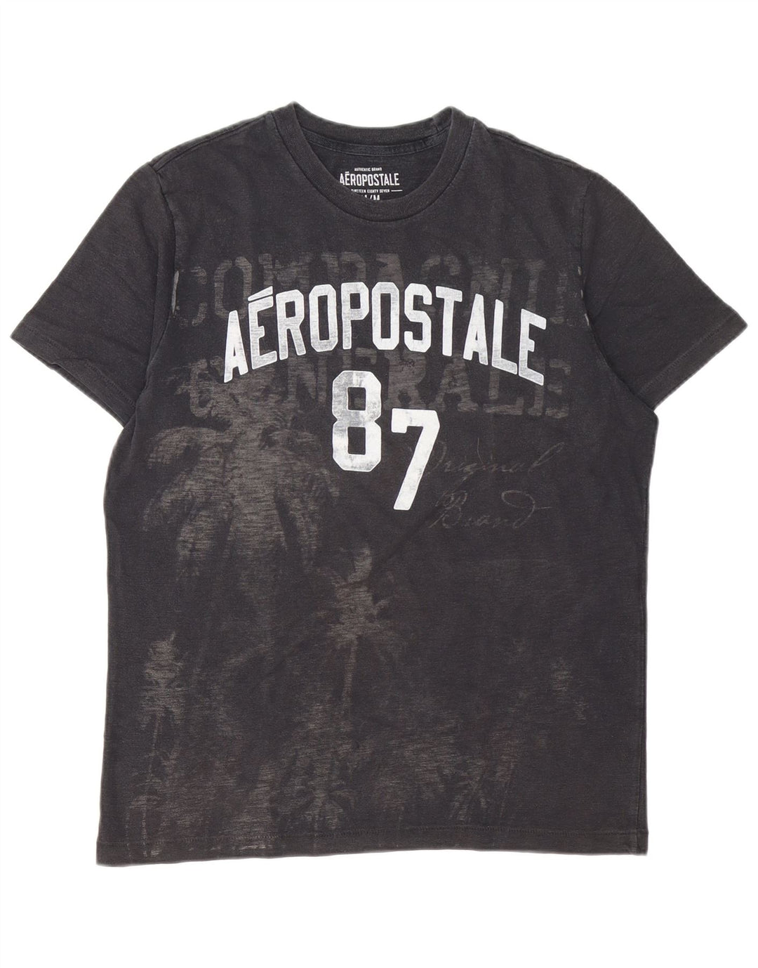 Tricou grafic pentru bărbați Aeropostale Top Medium Negru Bumbac