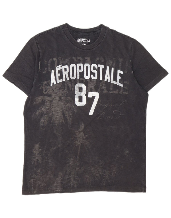 Tricou grafic pentru bărbați Aeropostale Top Medium Negru Bumbac