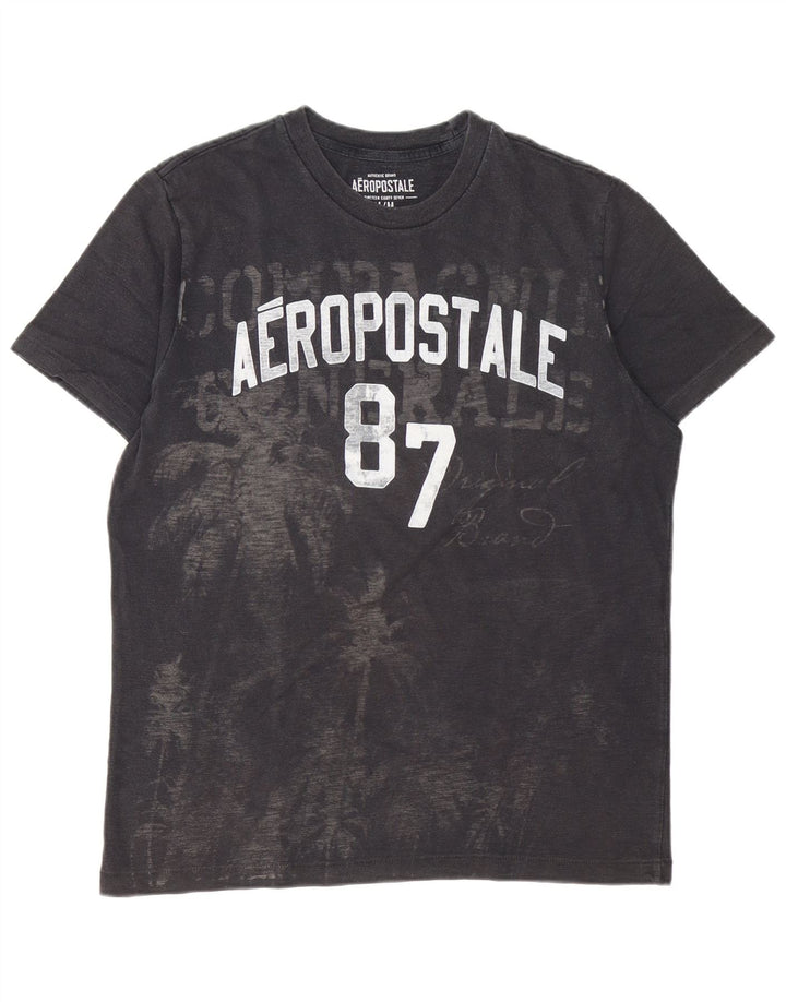 Tricou grafic pentru bărbați Aeropostale Top Medium Negru Bumbac