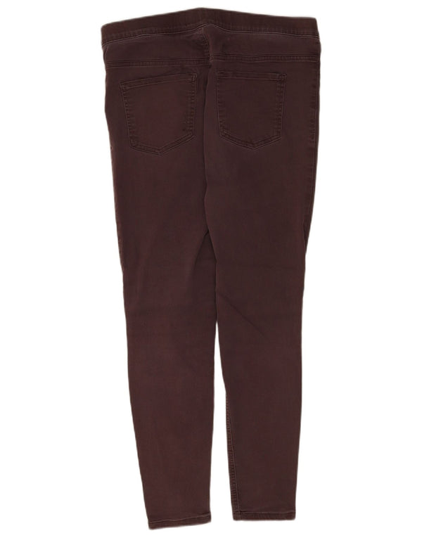 Marks & Spencer blugi jegging crop pentru femei UK 14 mare W34 L25 maro bumbac