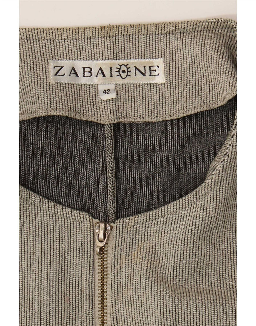 Jachetă pentru femei Zabaione cu fermoar complet IT 42 Medium Grey Pinstripe