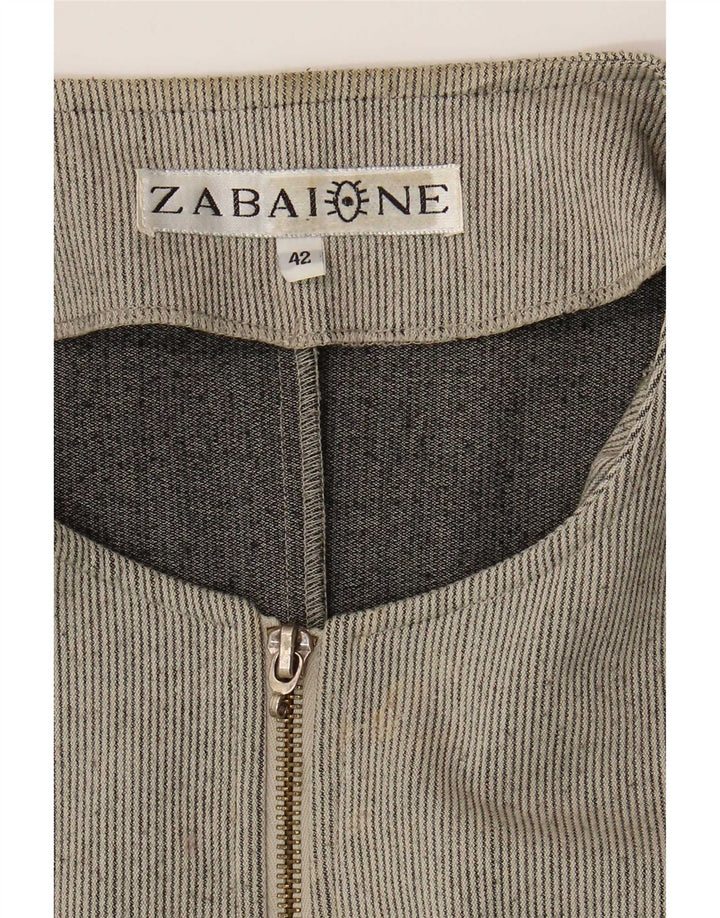Jachetă pentru femei Zabaione cu fermoar complet IT 42 Medium Grey Pinstripe