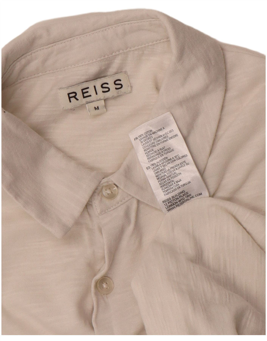 Cămașă pentru bărbați Reiss, bumbac alb mediu