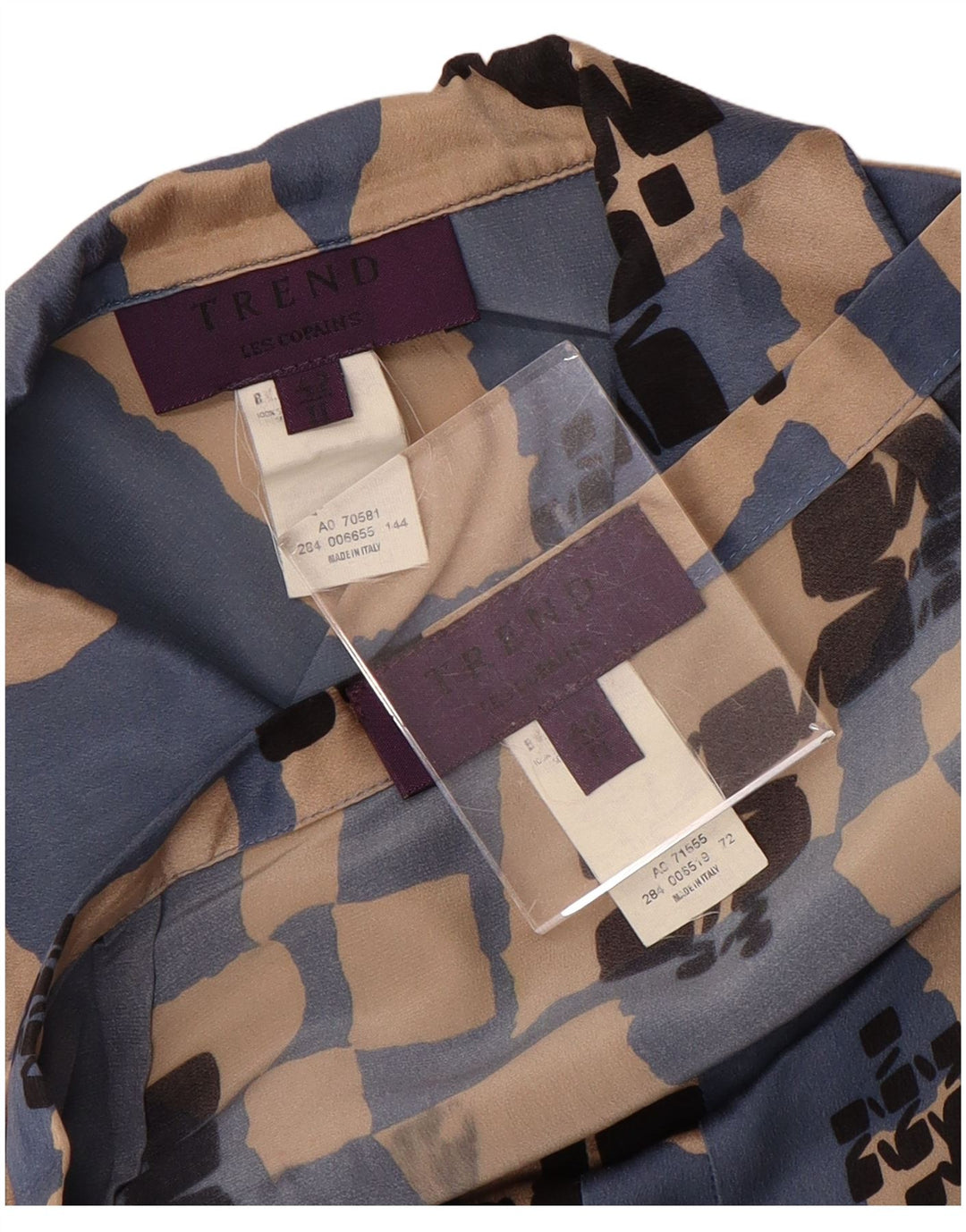 Set fuste 2 piese LES COPAINS pentru femei IT 42 Medium W28 Blue Geometric Matase