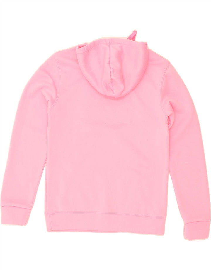 ELLESSE Womens Graphic Hoodie Jumper UK 14 Medium Pink Vintage Ellesse and Second-Hand Ellesse from Messina Hembry 