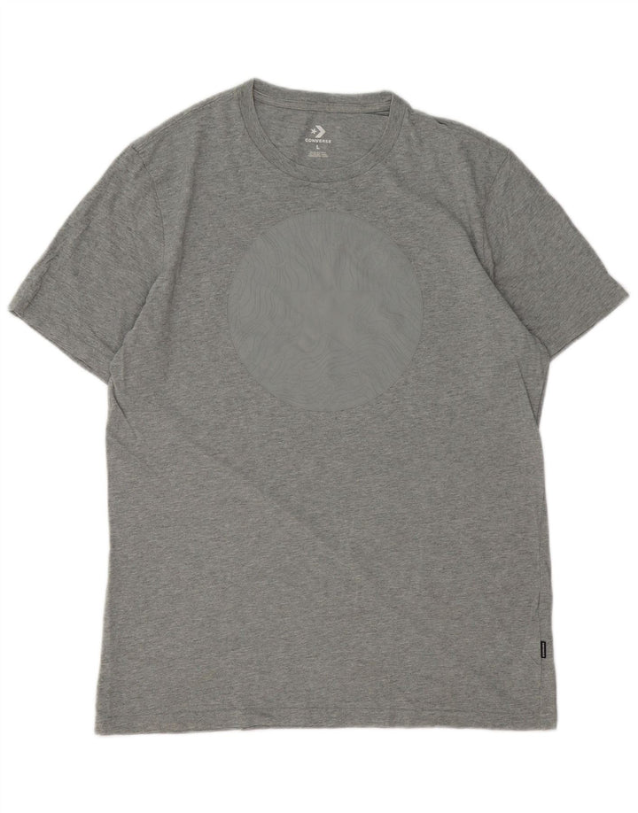 Tricou grafic Converse pentru bărbați Top mare bumbac gri