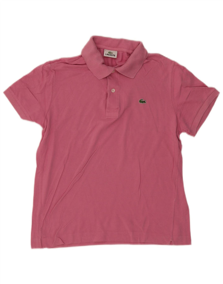 Tricou polo LACOSTE pentru bărbați mărimea 4, bumbac roz mediu