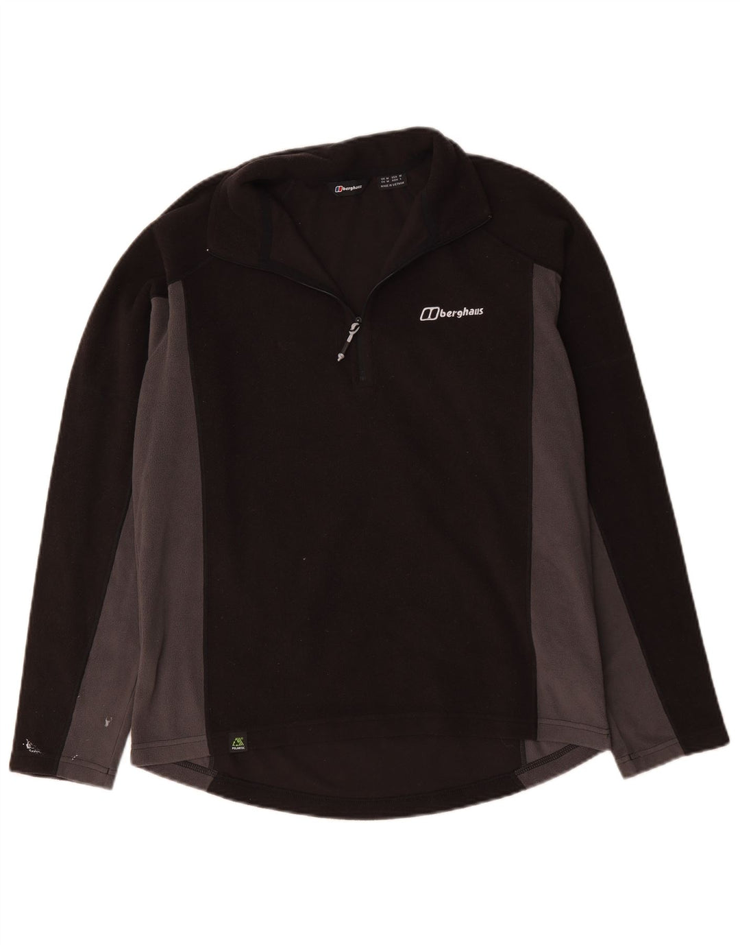 Jumper pentru bărbați Berghaus, din lână, cu fermoar, negru, poliester