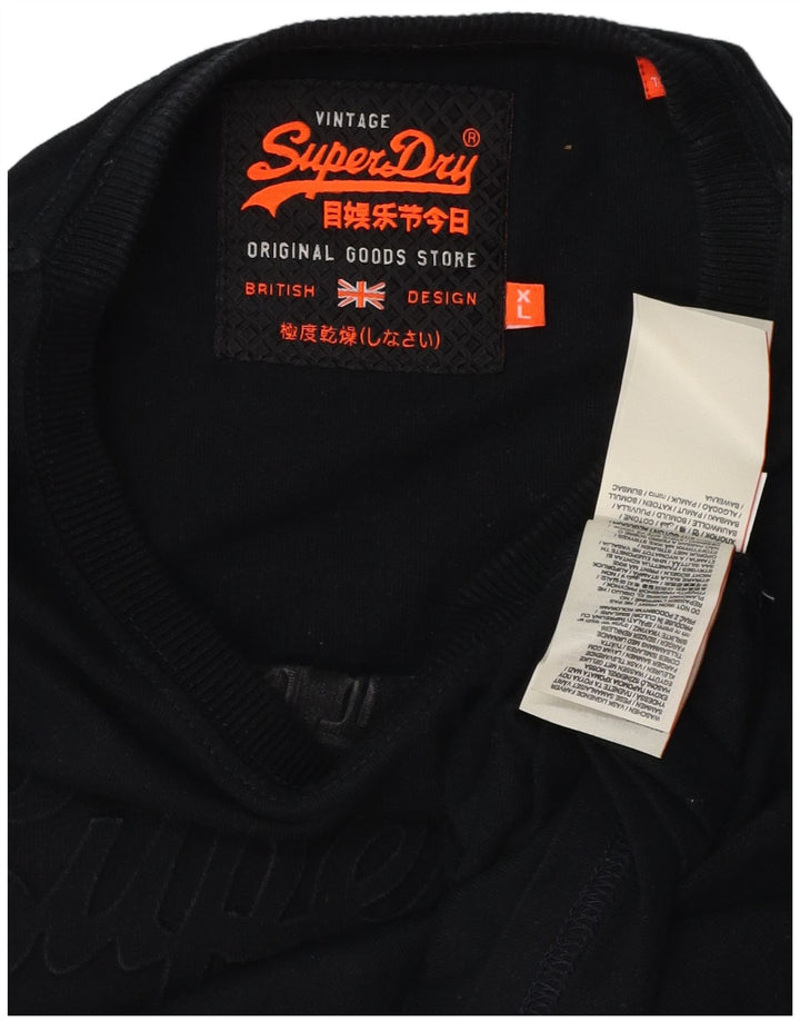 Tricou grafic pentru bărbați SUPERDRY Top XL bumbac negru