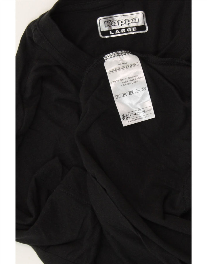 Tricou grafic KAPPA pentru femei Top UK 14, mare, negru, bumbac