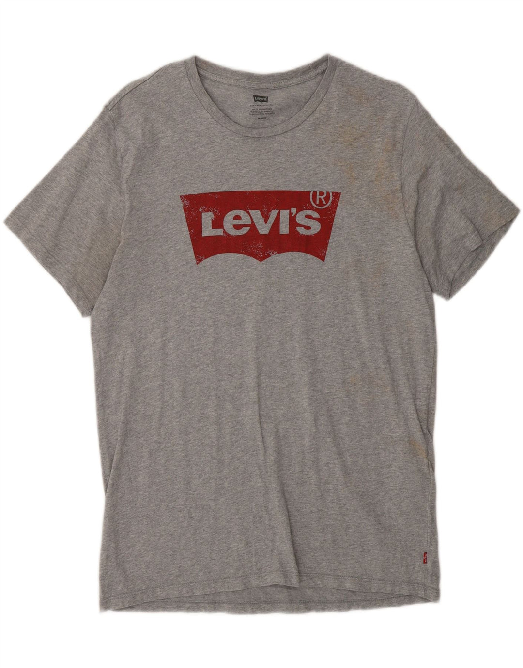 LEVI'S Mens San Francisco Graphic T-Shirt Top Medium Grey Cotton Vintage Levi's and Second-Hand Levi's from Messina Hembry 