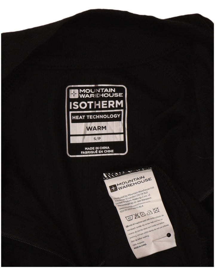 Trening pentru bărbați Mountain Warehouse, cu fermoar, cu gât, pulover, mic, negru