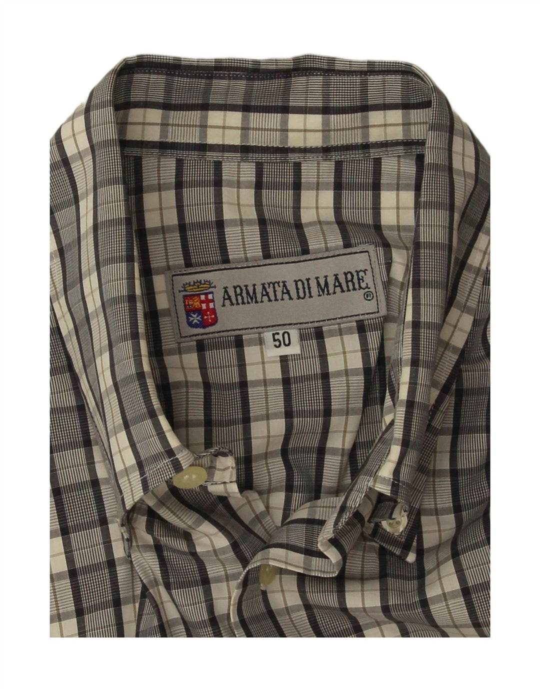 Cămașă cu mânecă scurtă pentru bărbați Armata Di Mare IT 50 Medium Grey Check
