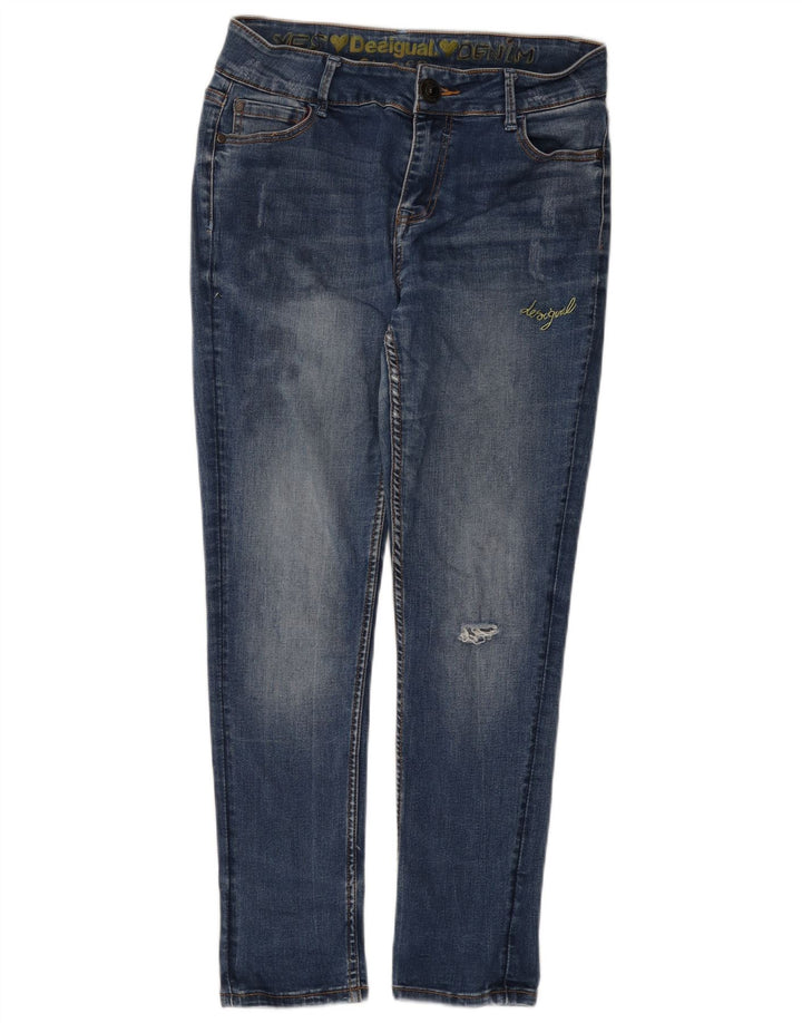 Blugi skinny pentru femei Desigual W28 L27 Albastru