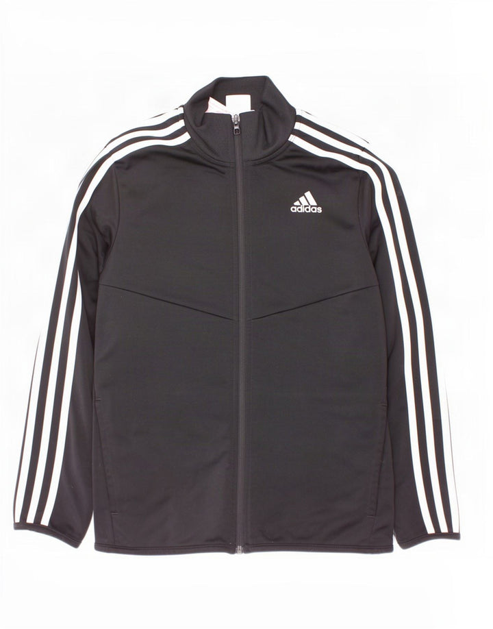 Jachetă de trening pentru băieți Adidas 11-12 ani, poliester negru