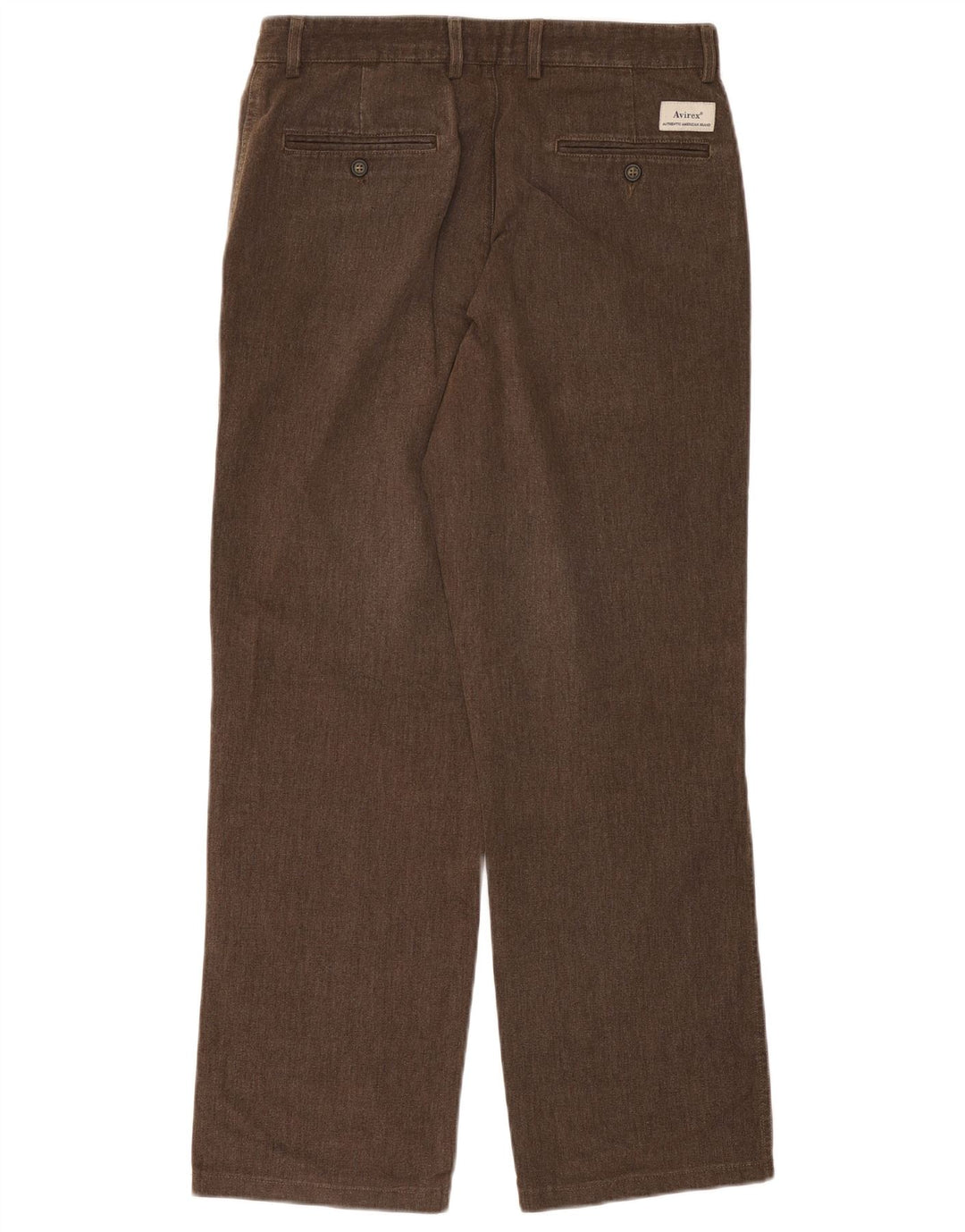 Pantaloni chino drept bărbați Avirex L33 L30 bumbac maro