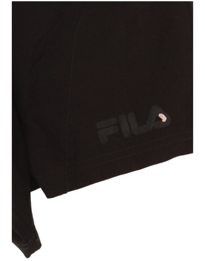 Pantaloni scurți sport Fila pentru bărbați, poliester mediu negru