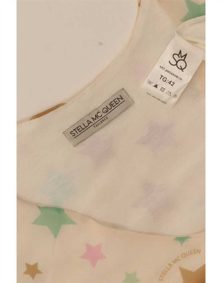 Rochie epocă pentru femei cu model abstract, IT 42 Poliester alb mediu