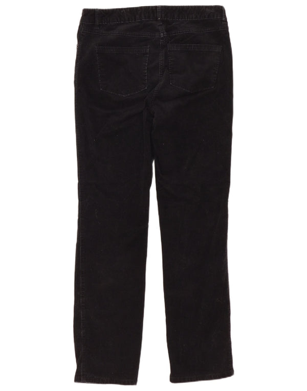 Pantaloni din velur pentru femei Marks & Spencer UK 12 Medium W30 L29 Negru