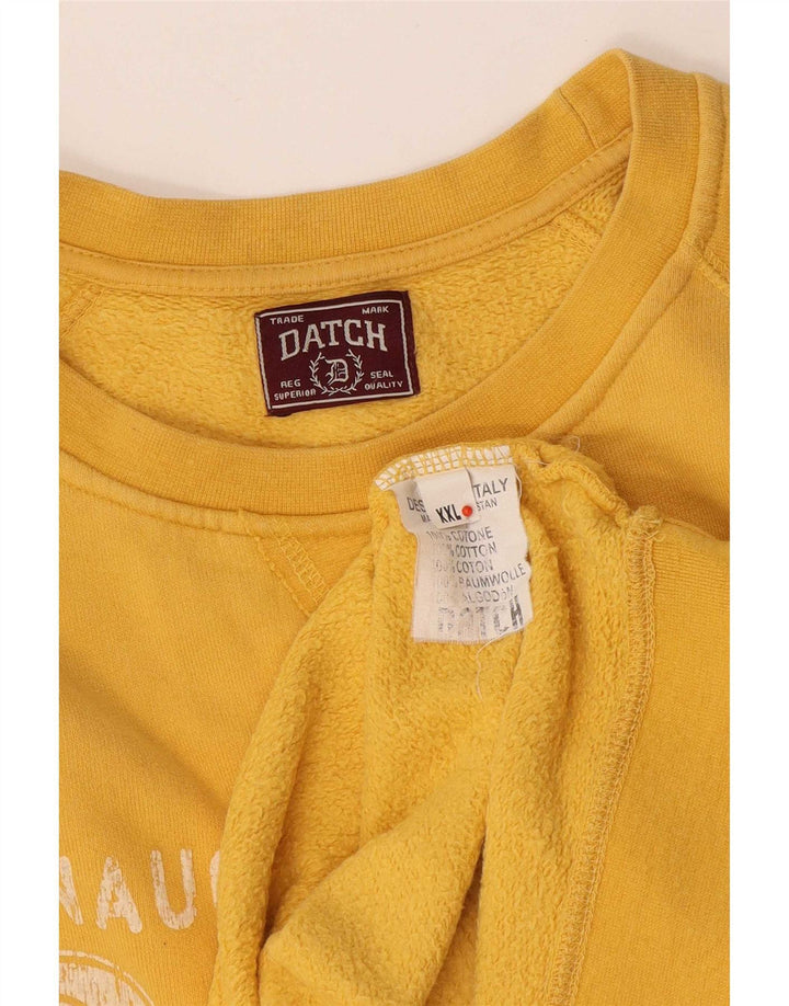 Datch Pulover cu grafic pentru femei UK 20 2XL Bumbac galben
