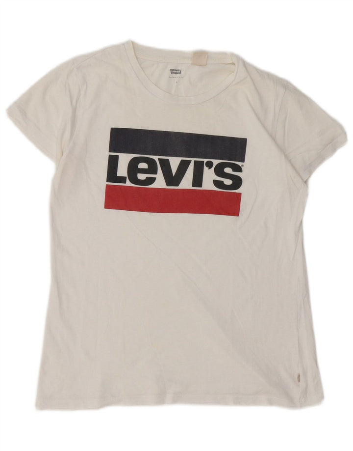 Tricou grafic LEVI'S pentru femei Top UK 10 Small White