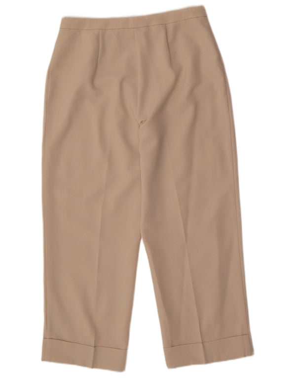 Marks & Spencer Pantaloni tăiați drept pentru femei UK 12 Medium W30 L24 Bej