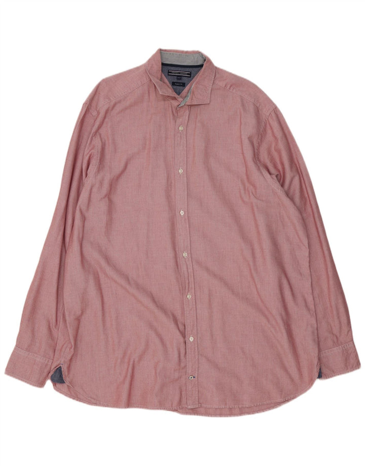 Cămașă pentru bărbați Tommy Hilfiger Tall Regular Fit 3XL, bumbac roșu