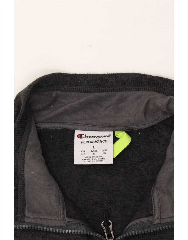 CHAMPION Mens Tracksuit Top Jacket Large Grey Polyester Vintage Champion and Second-Hand Champion from Messina Hembry 