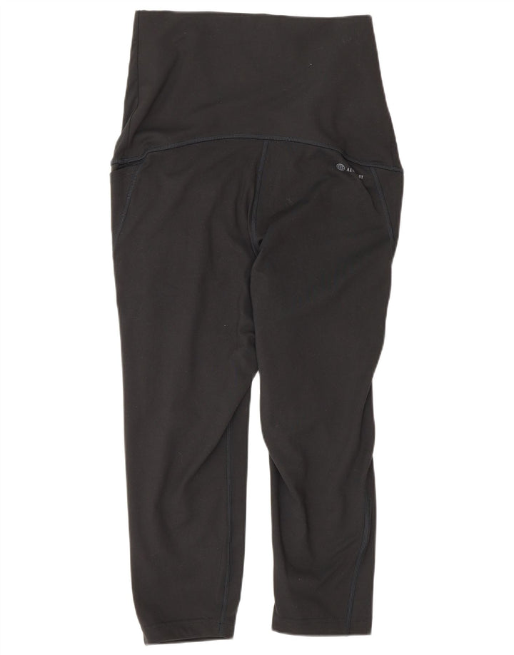 Leggings Capri de maternitate Adidas pentru femei UK 12/14 Poliester mediu negru