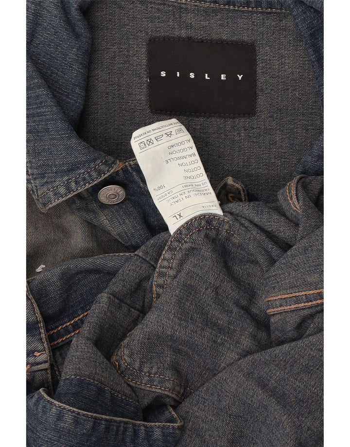 Jachetă de blugi pentru bărbați Sisley UK 42 XL Bumbac albastru
