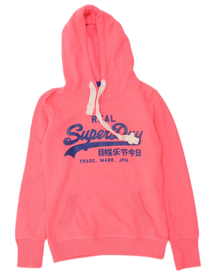 Pulover Superdry pentru damă, cu grafică, UK 10, poliester roz mic