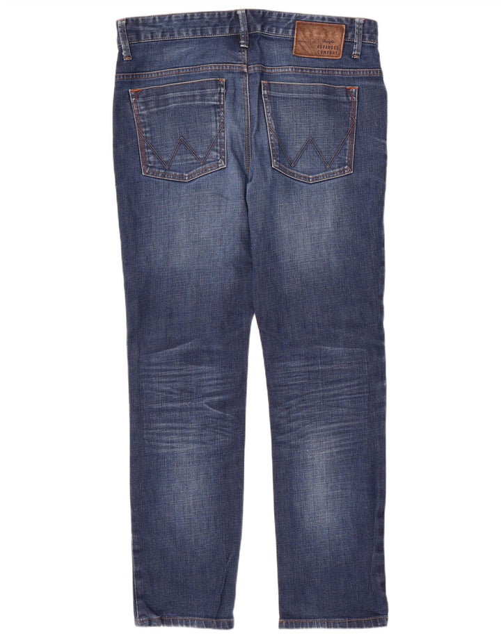 Blugi subțiri Wrangler pentru bărbați W32 L30 albastru