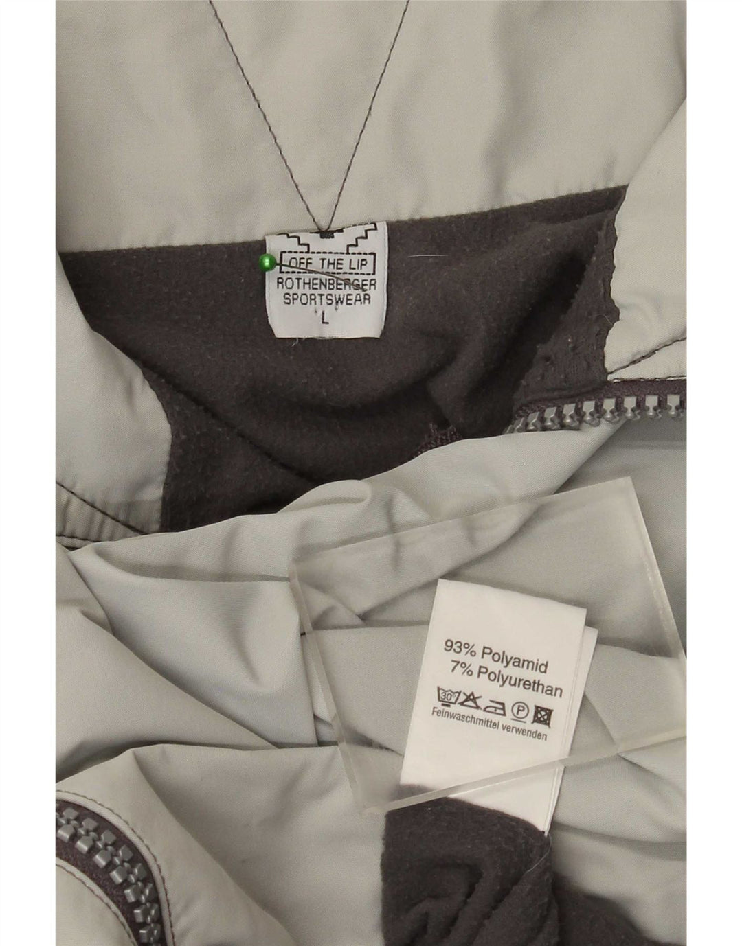 Jachetă bomber supradimensionată pentru bărbați vintage UK 40, mare, gri din poliamidă