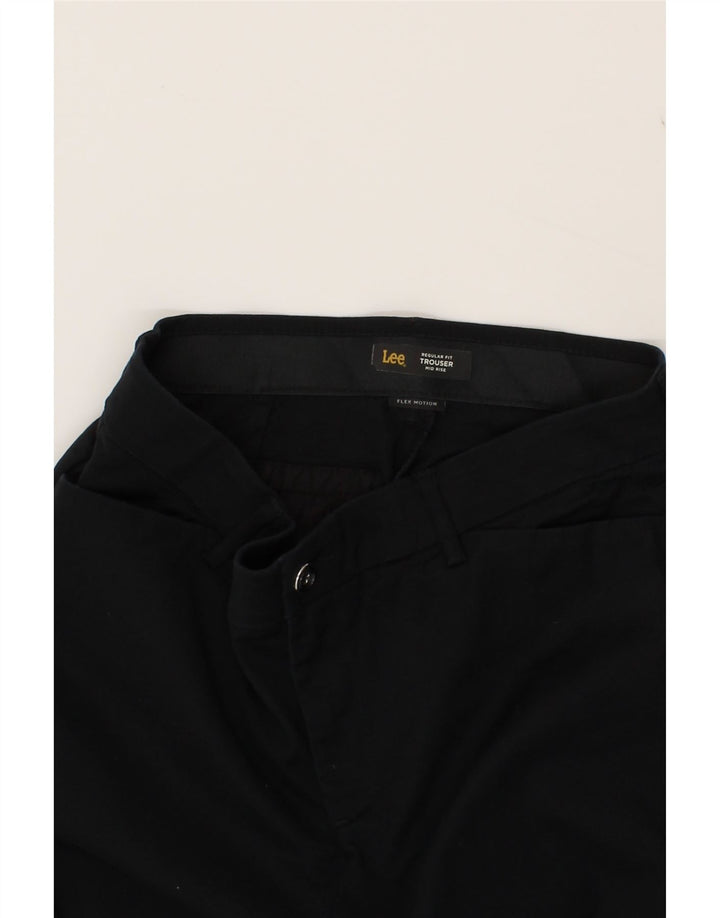 LEE Womens Mid Rise Regular Casual Trousers W34 L30 Black Vintage Lee and Second-Hand Lee from Messina Hembry 