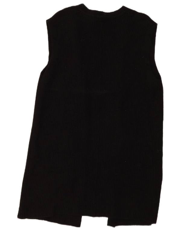 Pulover cardigan deschis pentru femei Fat Face UK 14 Lână neagră medie