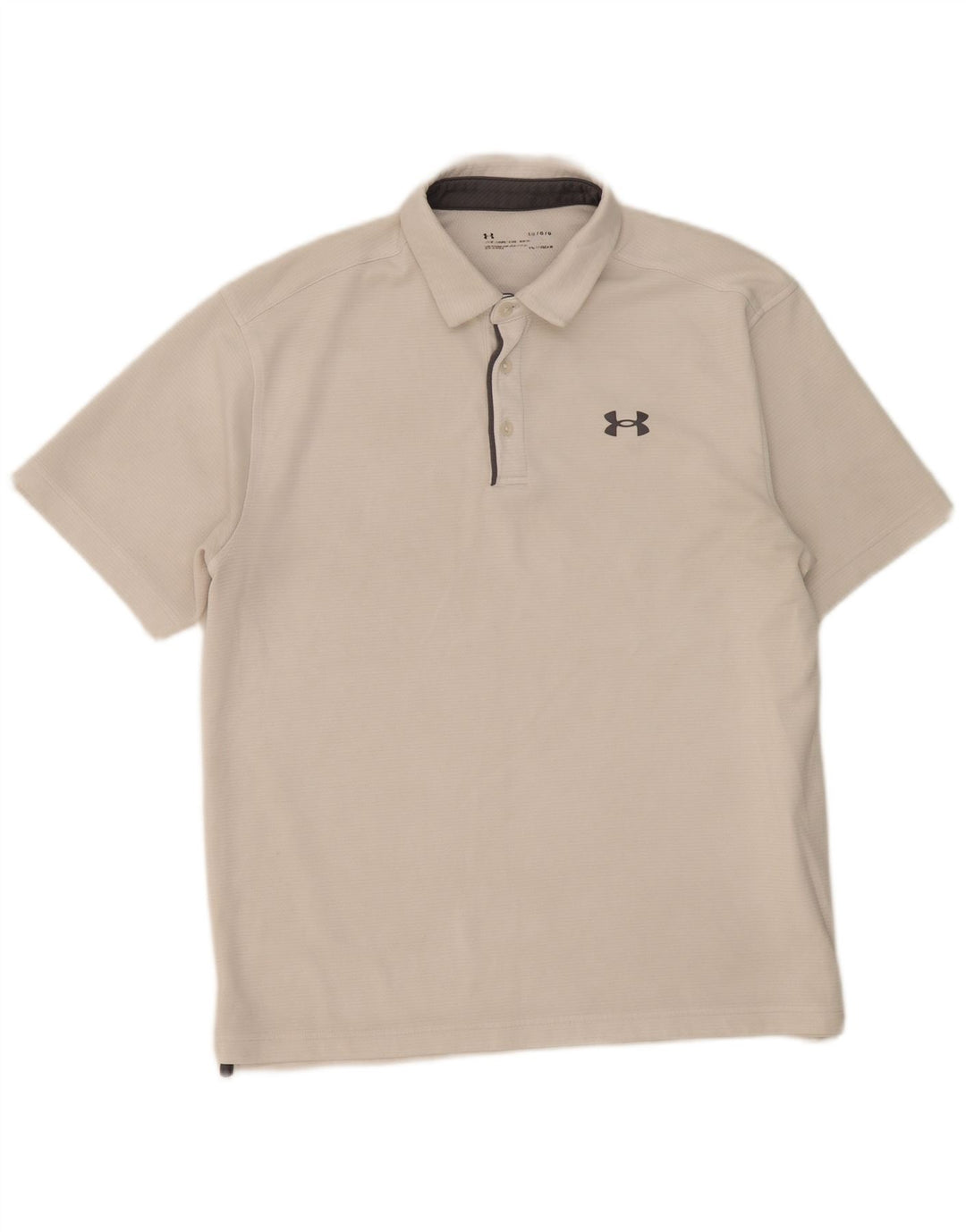 Tricou polo Under Armour pentru bărbați, mare, alb, poliester sport