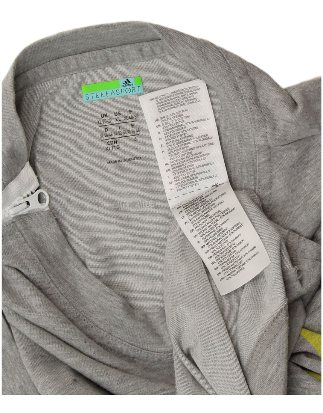 Tricou grafic pentru femei ADIDAS X STELLA MCCARTNEY Top UK 20/22 XL Gri