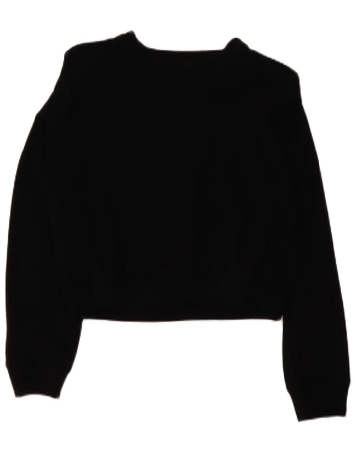Pulover oversize pentru femeie Zara Crop Pulover UK 10 Bumbac negru mic