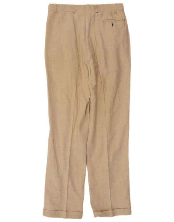 Pantaloni de costum pentru bărbați VINTAGE IT 46 Small L32 L31 Bej in