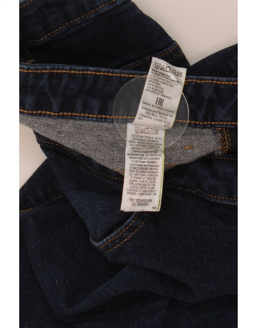 Pantaloni scurți din denim pentru femei Marks & Spencer UK 12 Medium W30 Bumbac bleumarin