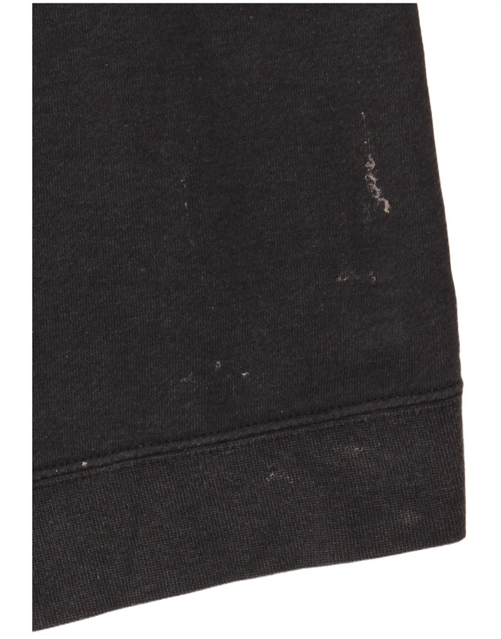 Pulover Nike pentru bărbați, cu fermoar, bumbac mare, negru