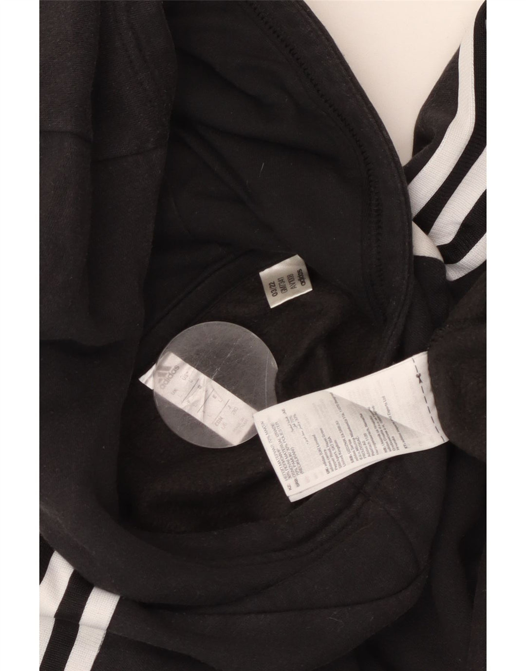 Pulover ADIDAS pentru femei UK 16, mare, negru, bumbac