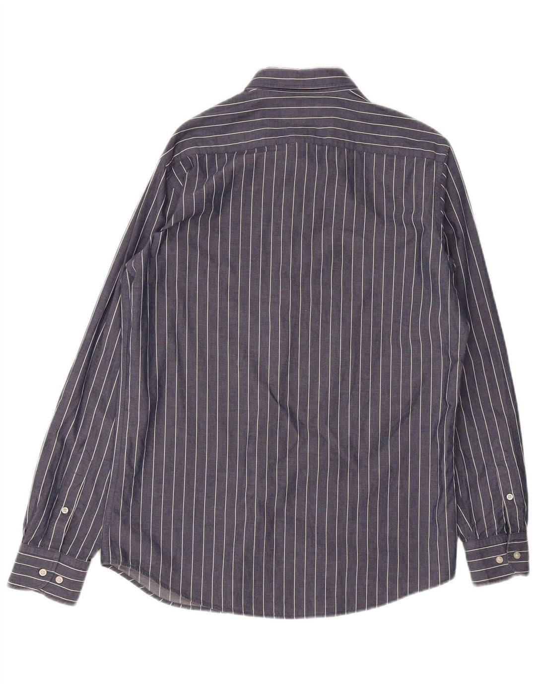 Cămașă Massimo Dutti pentru bărbați, cu tăiere obișnuită, din bumbac cu dungi albastru bleumarin mediu