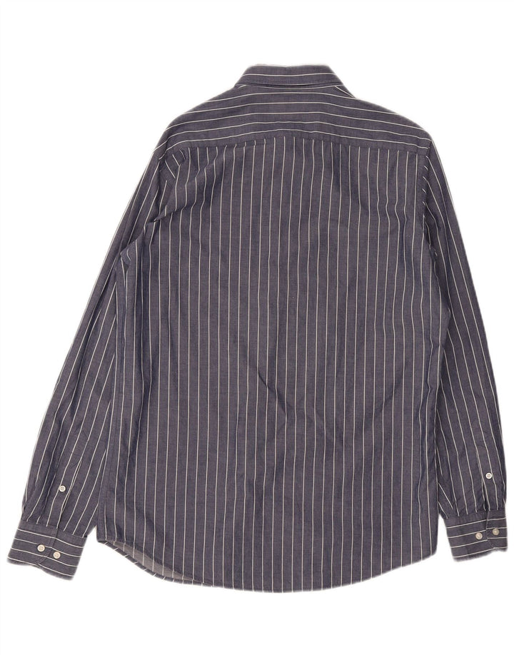 Cămașă Massimo Dutti pentru bărbați, cu tăiere obișnuită, din bumbac cu dungi albastru bleumarin mediu
