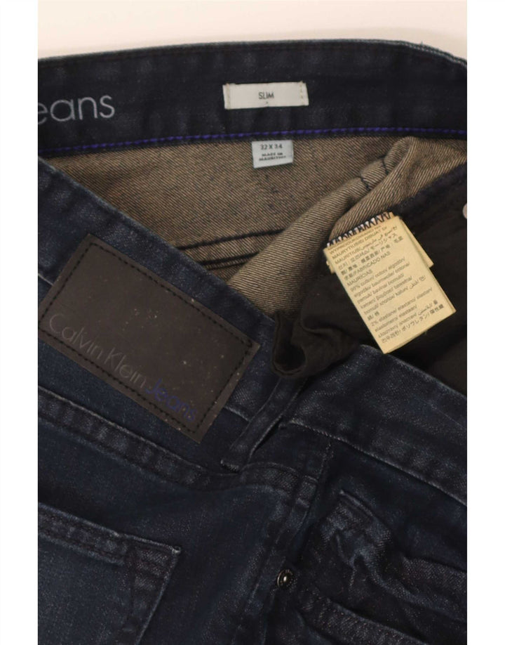 Blugi slim pentru femei Calvin Klein W32 L34 bumbac bleumarin