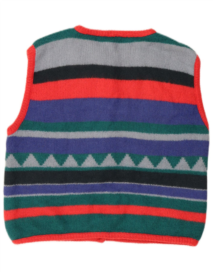 MAURICE ABOT Pulover cardigan pentru femei UK 14 Medium, multicolore, cu dungi